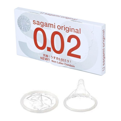 Bao cao su Sagami 0.02 – Hộp 2 chiếc, siêu mỏng cao cấp chỉ 0.02mm cảm giác chân thật, truyền nhiệt nhanh ôm sát                                        Bao cao su Sagami 0.02 – Hộp 2 chiếc, siêu mỏng cao cấp chỉ 0.02mm cảm giác chân thật, truyền nhiệt nhanh ôm sát